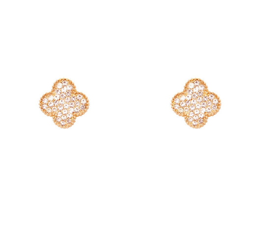 GOLD CLOVER EARRINGS